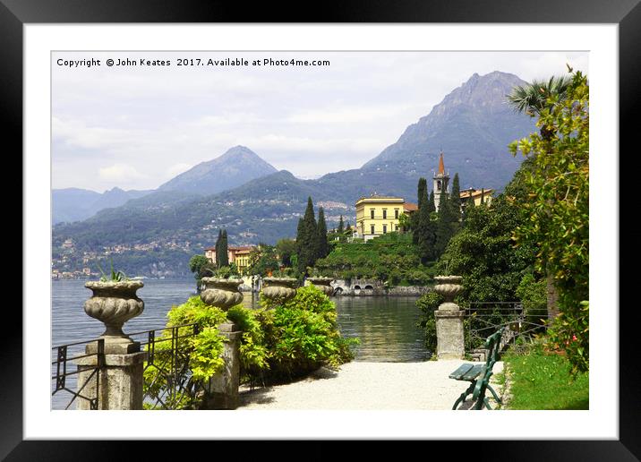 Villa Cipressi Lake Como Italy Framed Mounted Print by John Keates