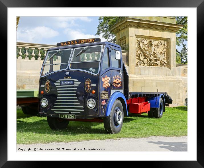 1955 Sentinel DV4/4 flatbed in the livery of R.A & Framed Mounted Print by John Keates