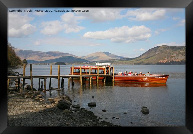 The boat Princess Margeret Rose on Derwentwater Framed Print by John Keates