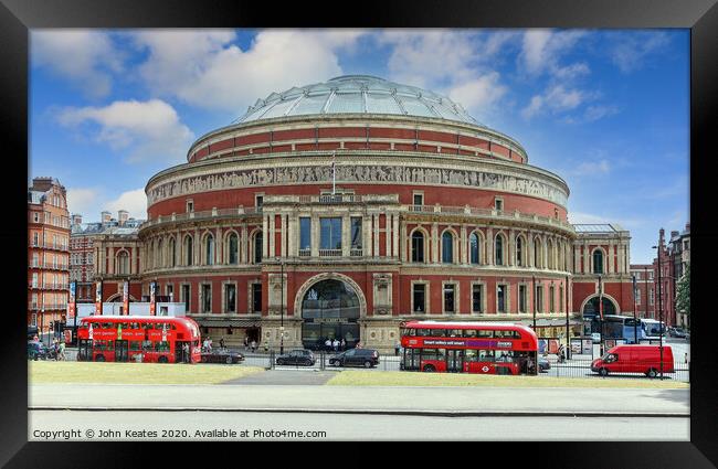 The Royal Albert Hall, London, England  Framed Print by John Keates