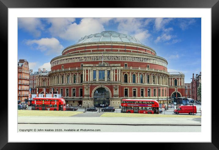 The Royal Albert Hall, London, England  Framed Mounted Print by John Keates
