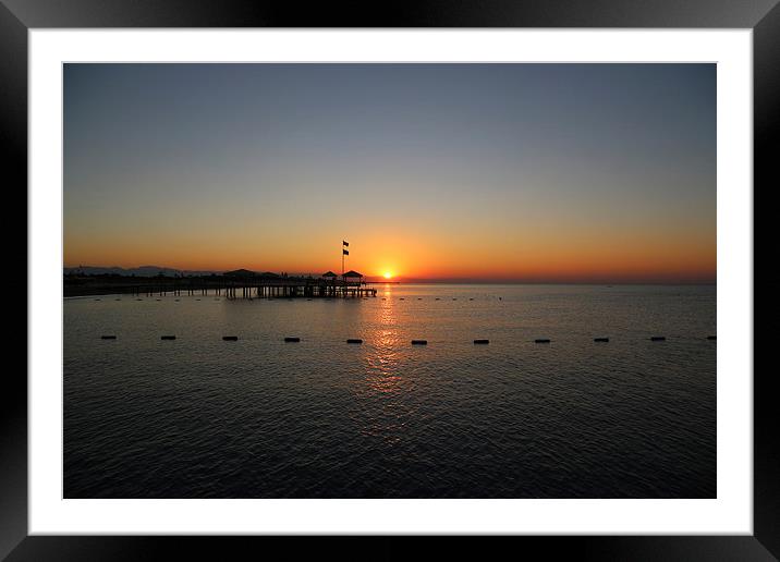 Sunrise at Lara Beach Turkey Framed Mounted Print by John Atkins