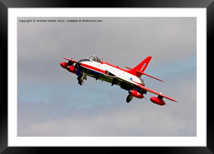 Hawker Hunter FGA.9 Framed Mounted Print by Andrew Harker
