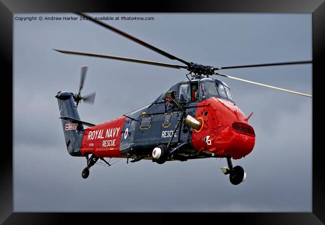 Westland Wessex HU5    Framed Print by Andrew Harker