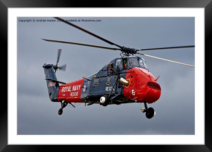 Westland Wessex HU5    Framed Mounted Print by Andrew Harker