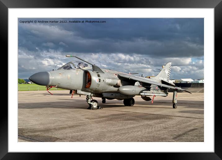 BAe Sea Harrier F/A.2  Framed Mounted Print by Andrew Harker