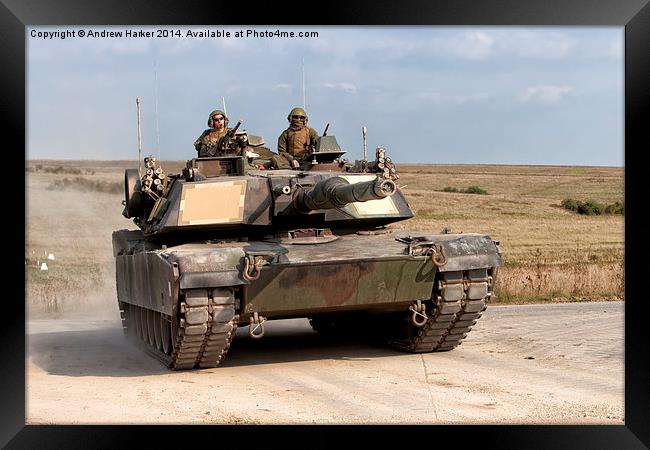 M1A1  Abrams Main Battle Tank Framed Print by Andrew Harker