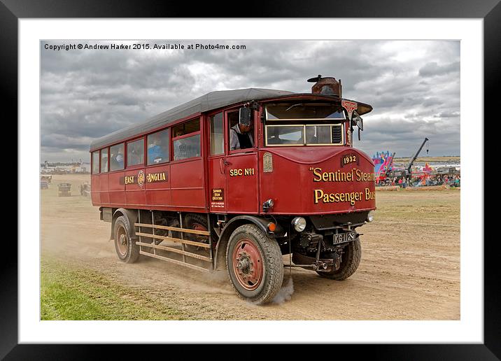 1932 Sentinel 7-ton Steam Passenger Bus 'Martha' Framed Mounted Print by Andrew Harker
