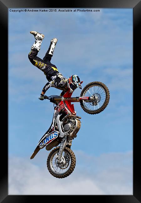 Bolddog Lings Freestyle Motocycle Display Team Framed Print by Andrew Harker