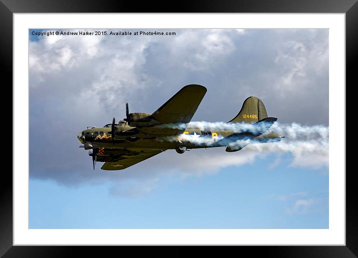 Boeing B-17 Flying Fortress Sally B Framed Mounted Print by Andrew Harker