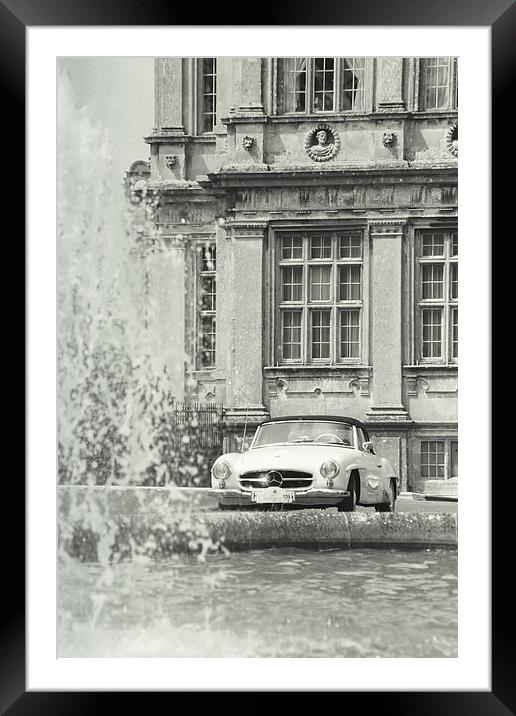 A classic Mercedes car at Longleat House Framed Mounted Print by Andrew Harker