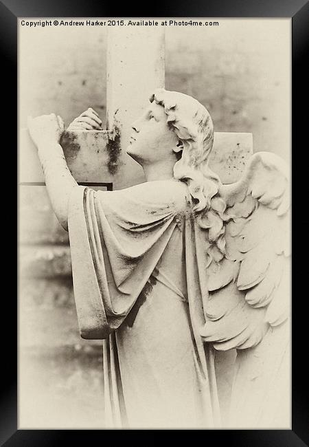 Angel Headstone, Christ Church, Warminster, UK Framed Print by Andrew Harker