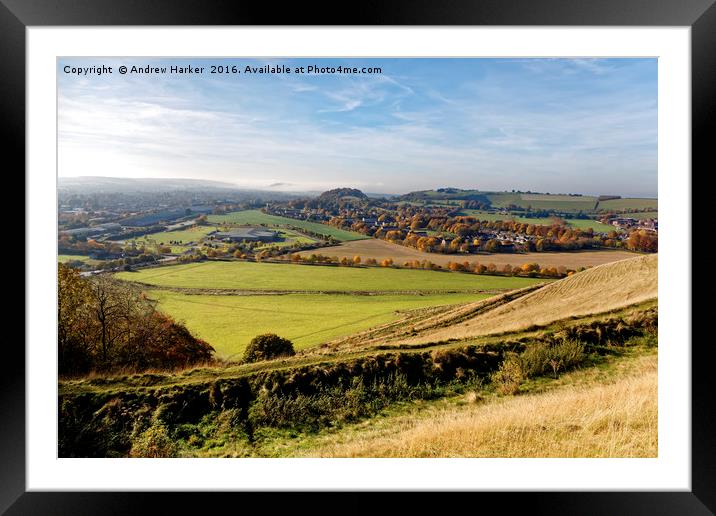 Autumn colours, Warminster, Wiltshire, UK Framed Mounted Print by Andrew Harker