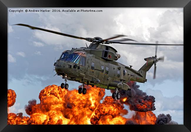 RAF Merlin HC.3 Helicopter Framed Print by Andrew Harker