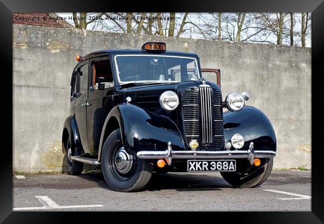 1957 Austin FX3 Taxi  Framed Print by Andrew Harker