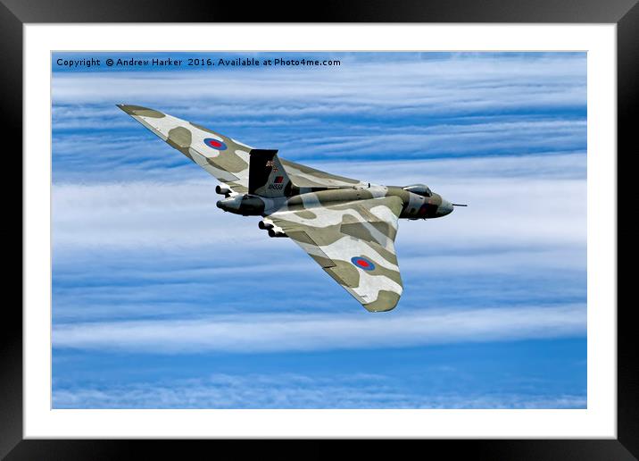 Avro Vulcan B2 Bomber XH558 Framed Mounted Print by Andrew Harker