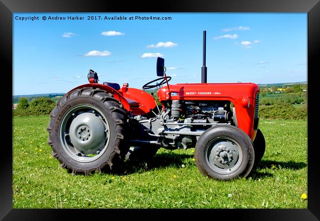 Massey Ferguson 35 Tractor Framed Print by Andrew Harker