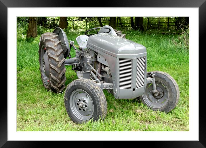 A Vintage Ferguson Tractor Framed Mounted Print by Andrew Harker