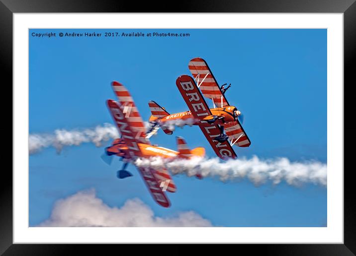The Breitling Wingwalkers Framed Mounted Print by Andrew Harker