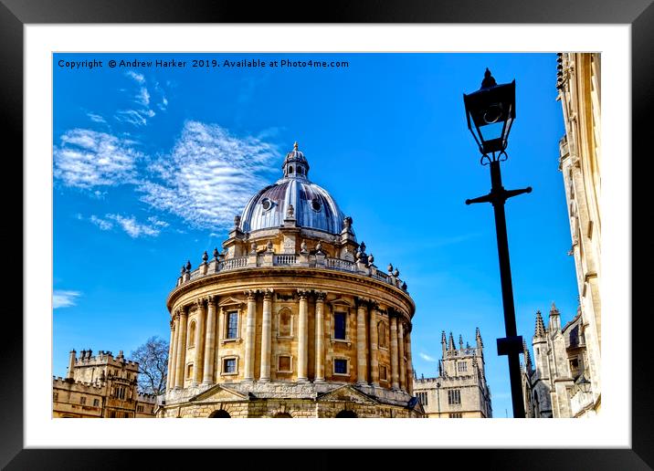 Radcliffe Camera, Oxford, Oxfordshire, UK Framed Mounted Print by Andrew Harker