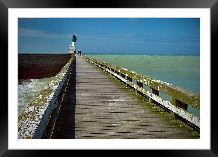 Le Tréport Lighthouse Framed Mounted Print by Harry Hadders