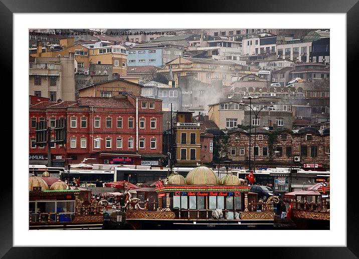 Istanbul Harbour Framed Mounted Print by sylvia scotting