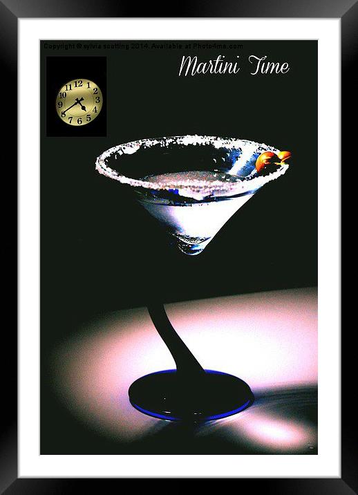  Time for martini Framed Mounted Print by sylvia scotting