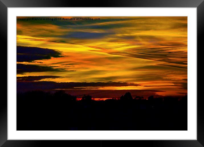  Stunning Sunset Framed Mounted Print by sylvia scotting