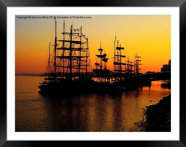  Greenwich Tall Ships Festival Framed Mounted Print by sylvia scotting