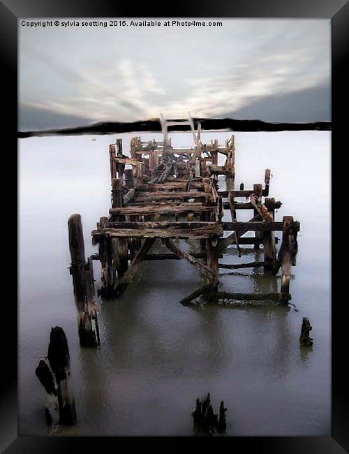 The Old Pier at Erith Framed Print by sylvia scotting