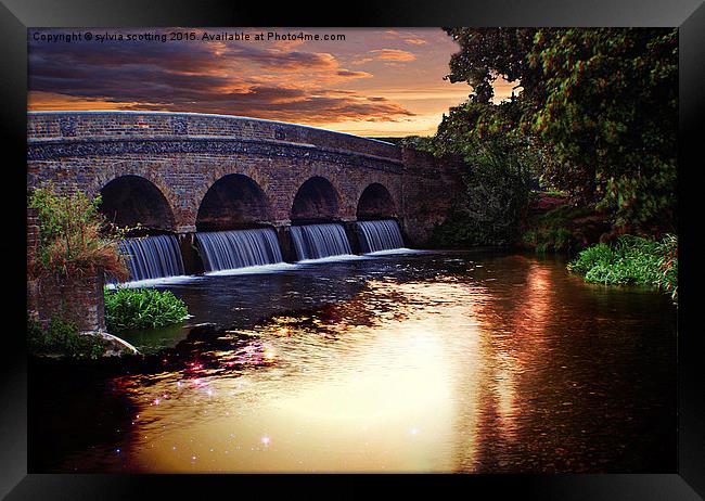  Sunset over the arches in Kent Framed Print by sylvia scotting