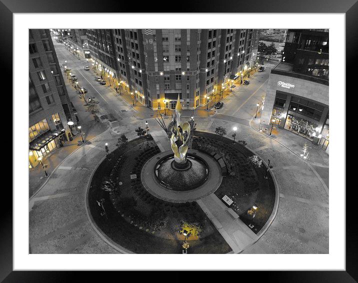  City at night Framed Mounted Print by sylvia scotting