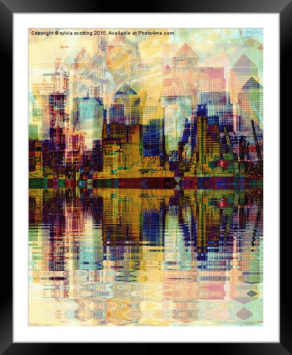  Reflection of a city Framed Mounted Print by sylvia scotting