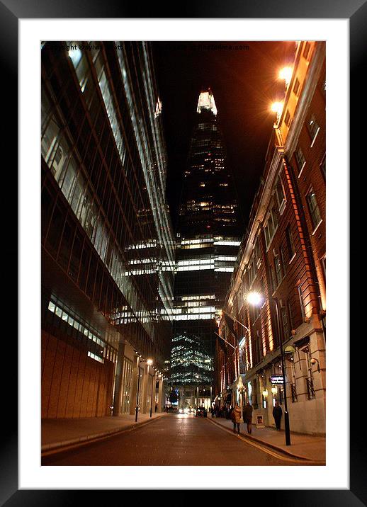  The shard at night Framed Mounted Print by sylvia scotting