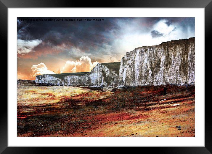 Beachy Head Sussex  Framed Mounted Print by sylvia scotting