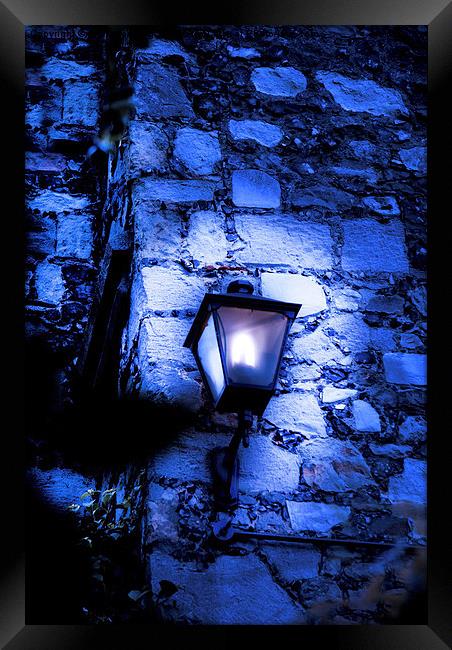 Light my way home by lamplight Framed Print by sylvia scotting