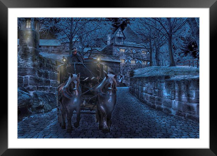 A winters night  Framed Mounted Print by sylvia scotting