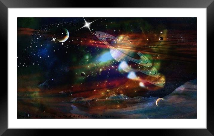 The universe  Framed Mounted Print by sylvia scotting