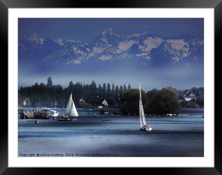         Lake Constance                         Framed Mounted Print by sylvia scotting