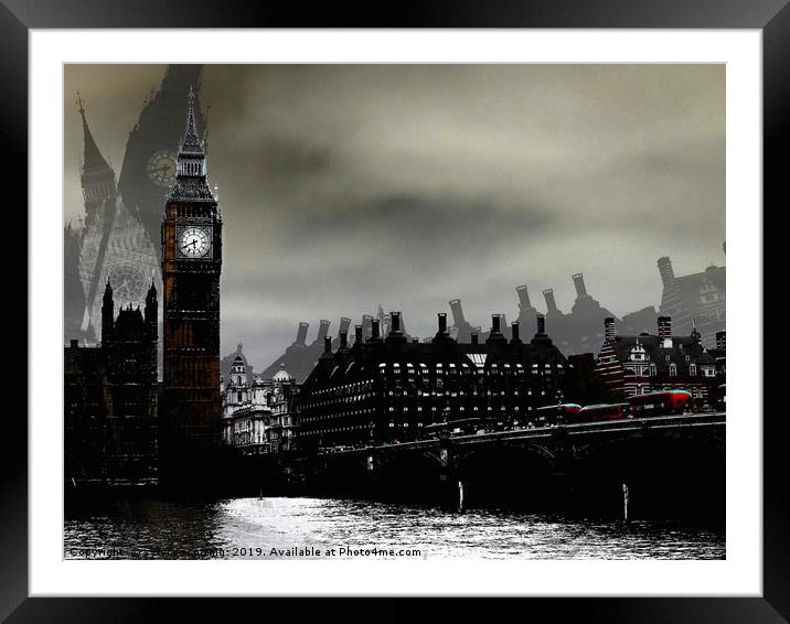 Big Ben and Westminster bridge                     Framed Mounted Print by sylvia scotting