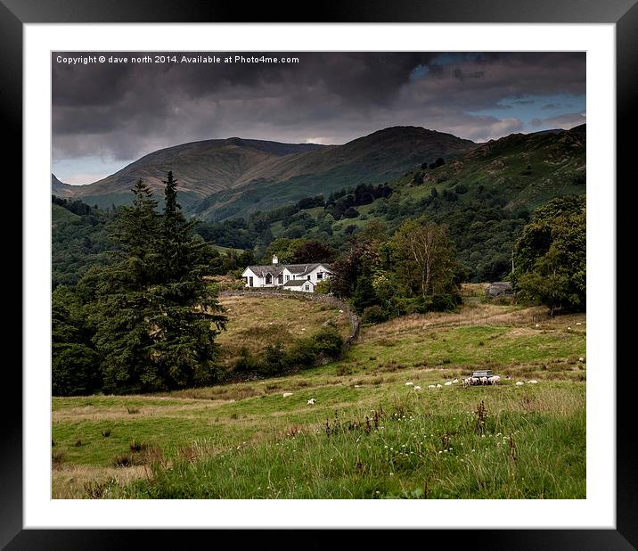  stormy skys in the lakes Framed Mounted Print by dave north