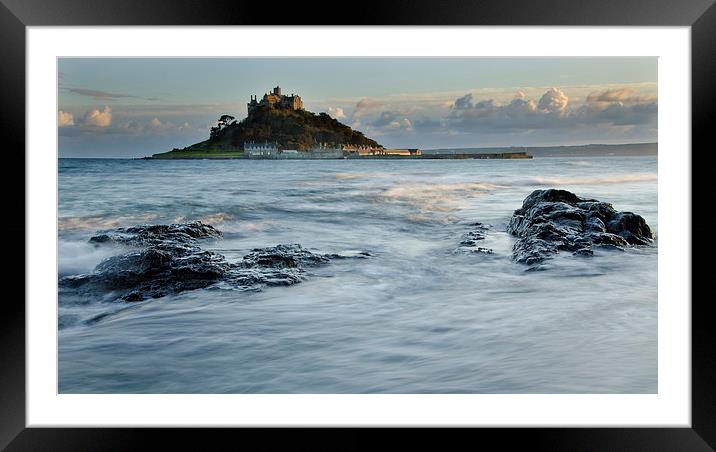 St Michaels Mount, Cornwall, England Framed Mounted Print by David Stephens