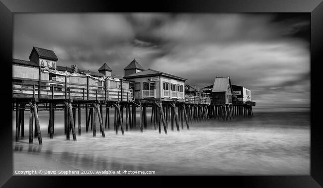 Old Orchard Beach Pier Framed Print by David Stephens
