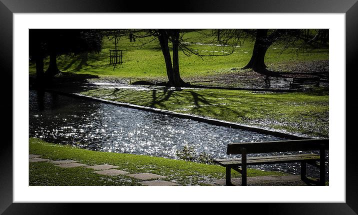 Bench with a view Framed Mounted Print by matthew wakefield