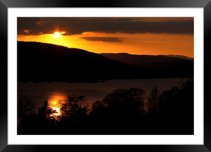 Loch Lomond Sunset Framed Mounted Print by Alan Baird