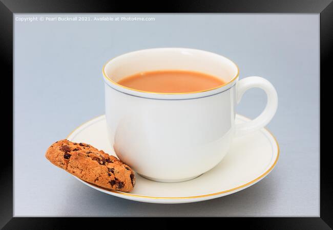Cup of Tea and a Biscuit Framed Print by Pearl Bucknall