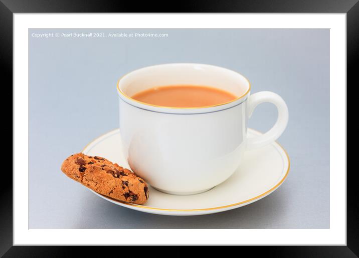 Cup of Tea and a Biscuit Framed Mounted Print by Pearl Bucknall
