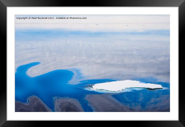 Ice in Sea Water Surface Pattern  Framed Mounted Print by Pearl Bucknall