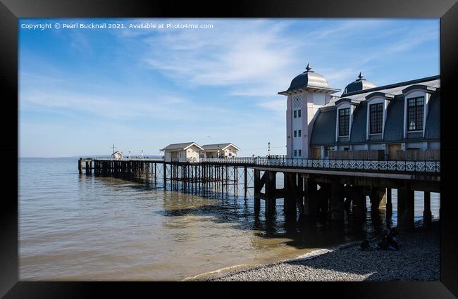 Penarth Pier South Wales Coast Framed Print by Pearl Bucknall