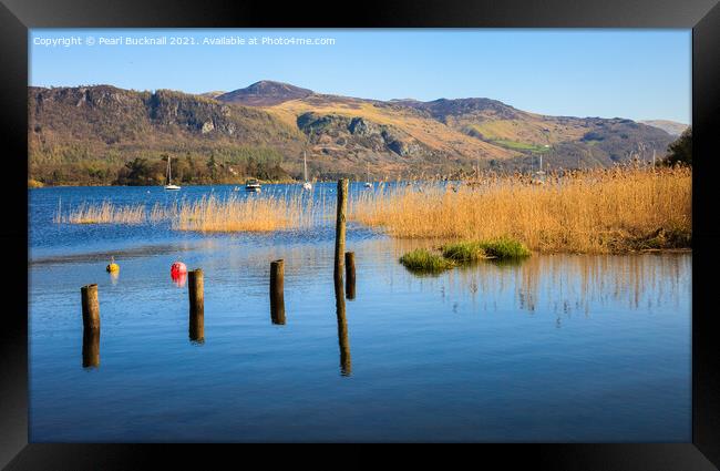 Scenic Derwent Water in Lake District England Framed Print by Pearl Bucknall